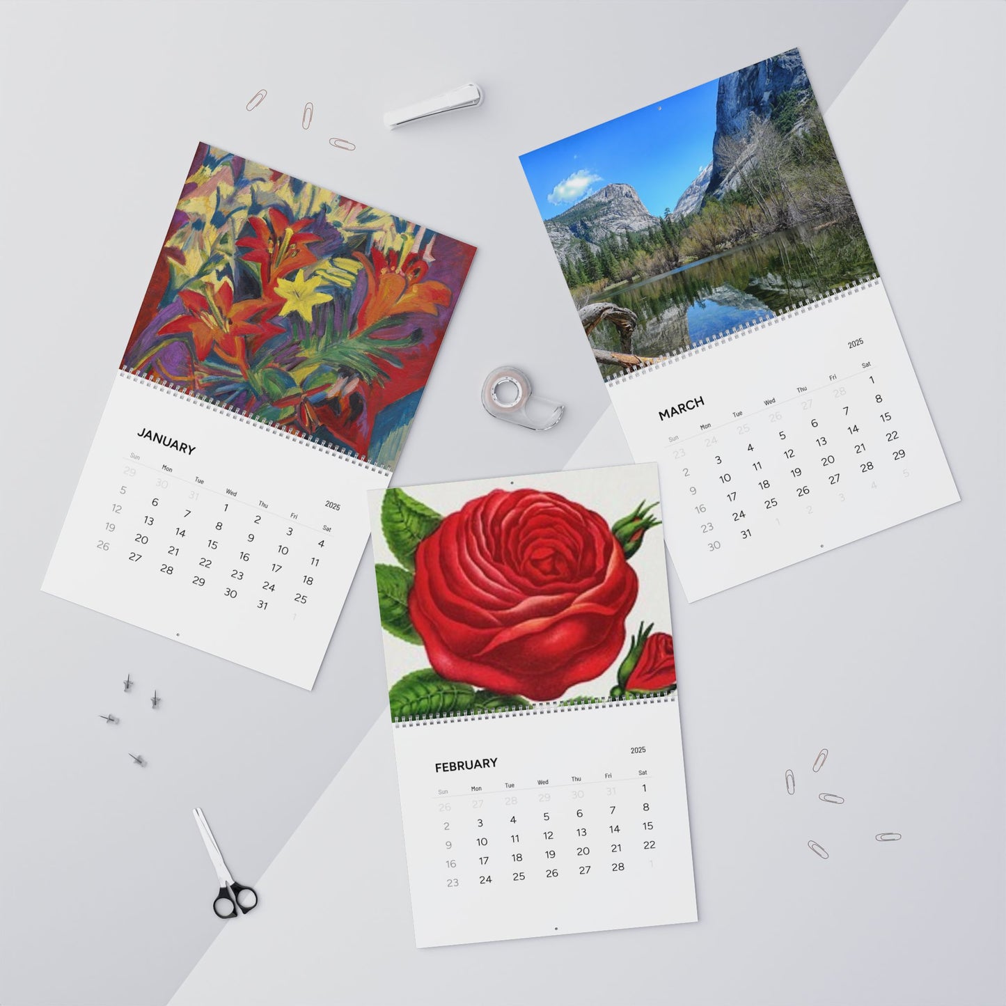 Calendarios de pared (2025) Grandes recuerdos ❤️