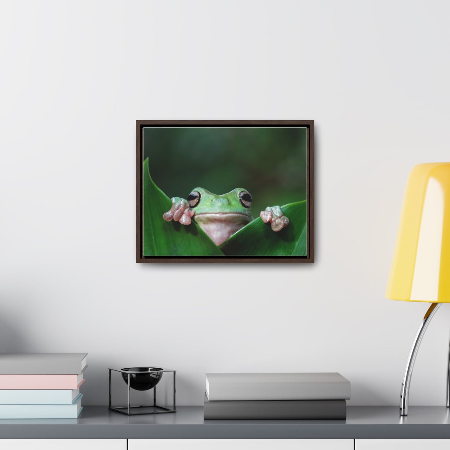 Gallery Canvas Wraps 14"x11", Horizontal Frame Frog