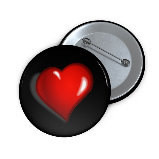 Custom Pin Buttons Heart