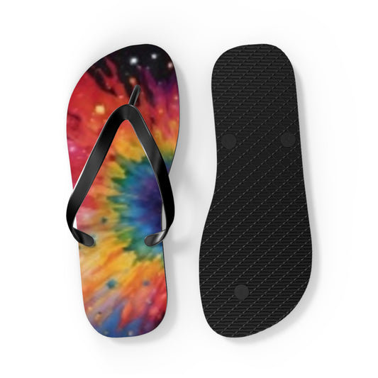 Flip Flops Tied Dyed Pink Yellow Blue Green