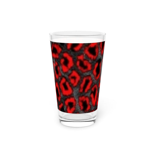 Bold Leopard Print 16oz Pint Glass - Perfect for Parties and Celebrations