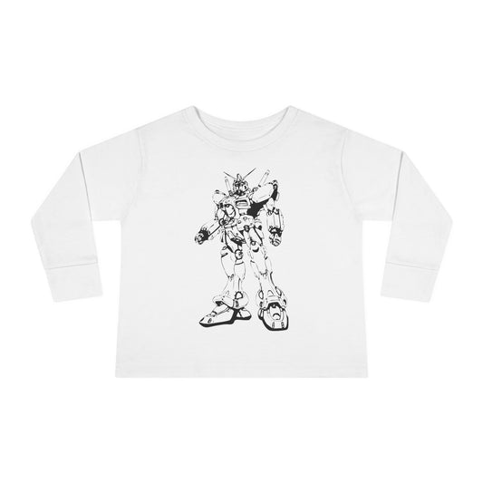 Camiseta de manga larga para niños pequeños: camiseta con gráfico de robot, perfecta para cumpleaños y juegos.