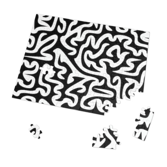 Black and White Maze Jigsaw Puzzle I Love Games!