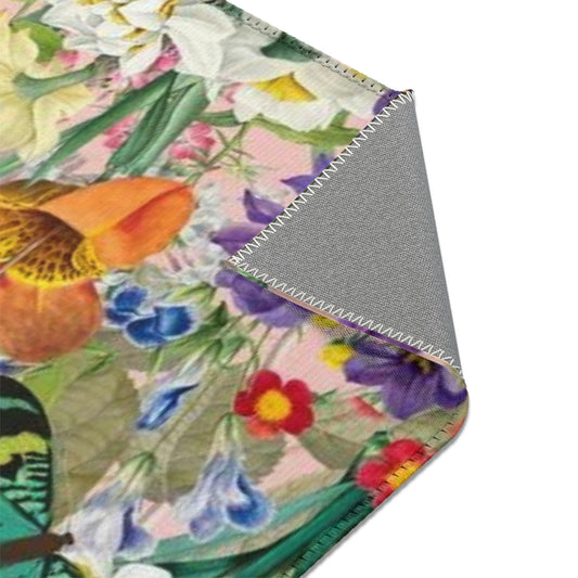 Butterfly Flower Garden Area Rugs Wonderful Gift!