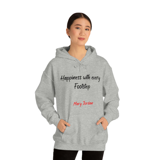 Sweat à capuche unisexe en mélange lourd Mary Jordan Happiness With Every Step pour homme, femme et enfant