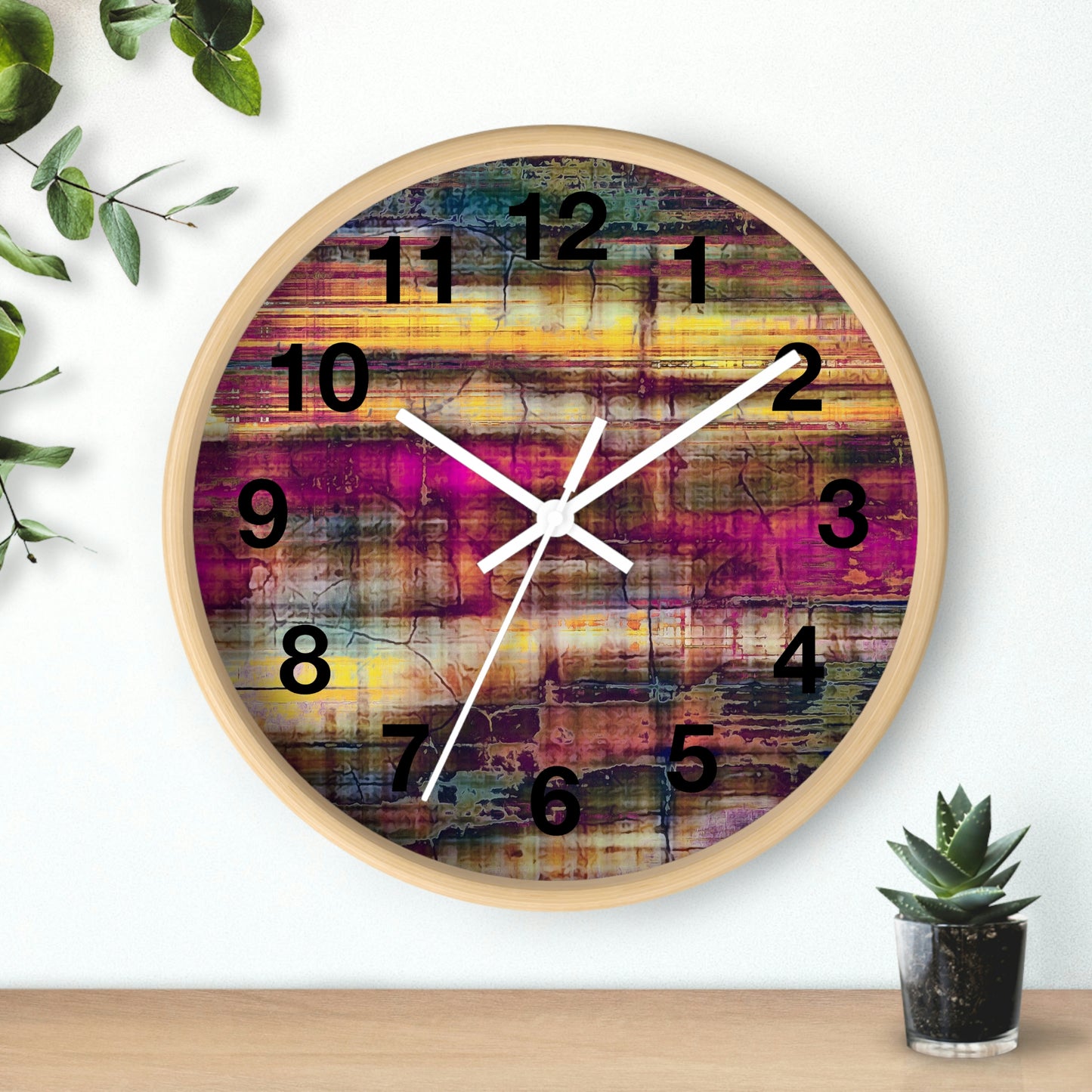 Colorful Abstract Wall Clock Such a Wonderful Clock!