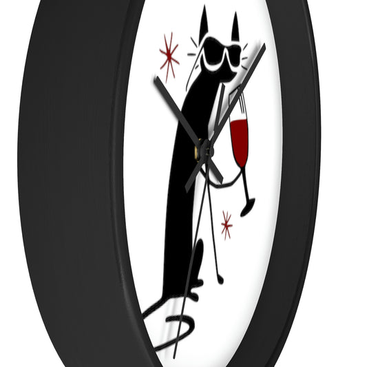 Horloge murale chat noir Quel merveilleux cadeau !