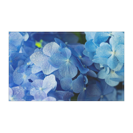 Purple Flowers Kitchen Towel I Love Cooking!