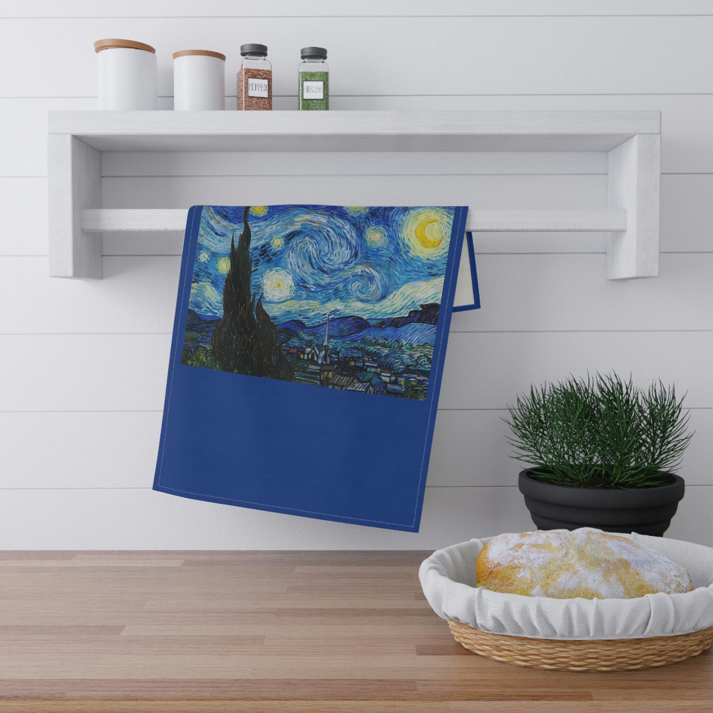 The Starry Night (1889) Vincent van Gogh Kitchen Towel I Love Cooking!
