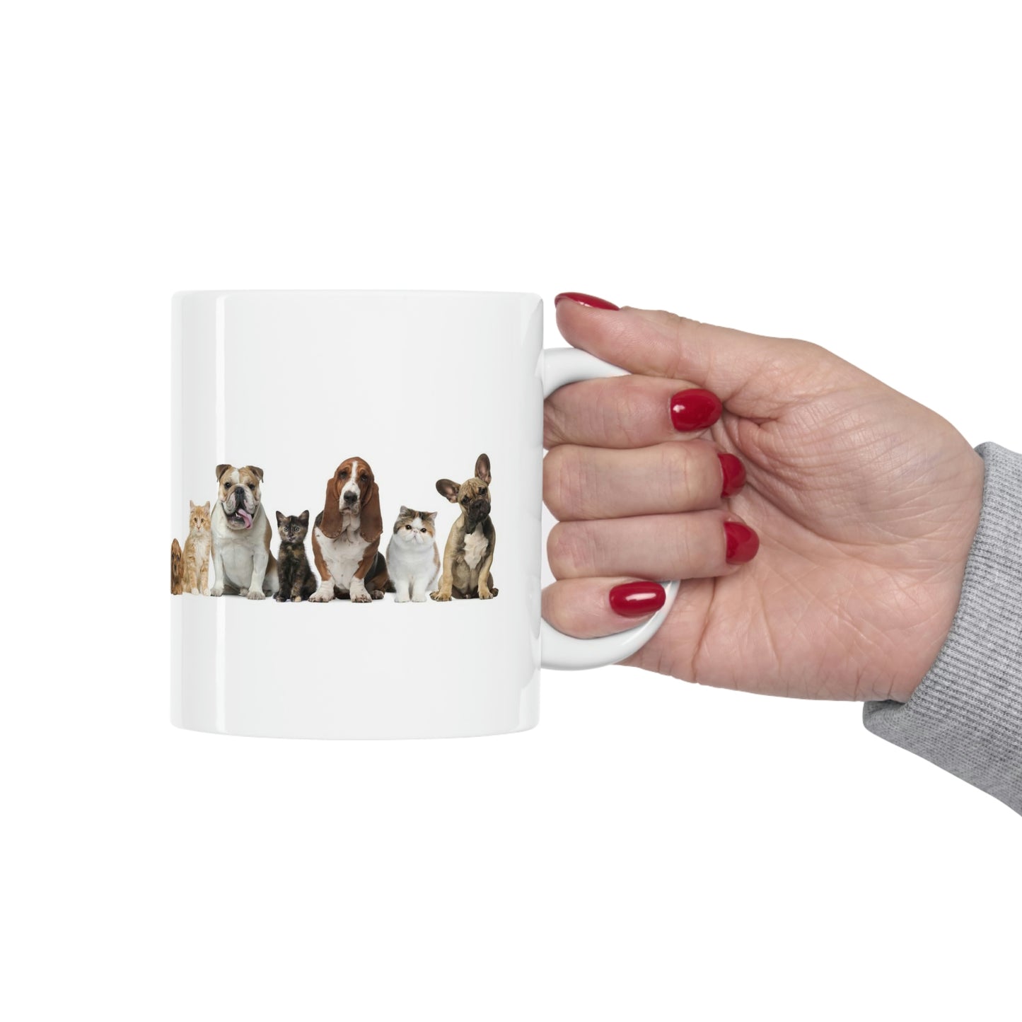 Tasse en céramique pour chiens et chats 11 oz Idéal pour le café, le thé, l'eau gazeuse, la crème glacée, le cordonnier aux pêches, la soupe