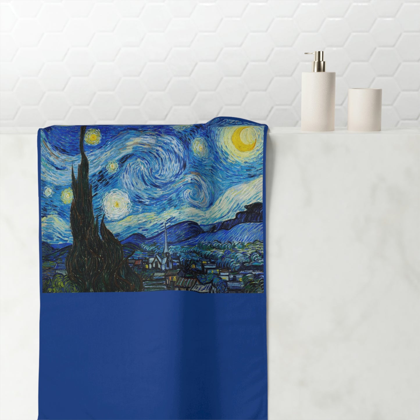 Toalla de baño La noche estrellada (1889) de Vincent van Gogh ¡Un gran regalo!