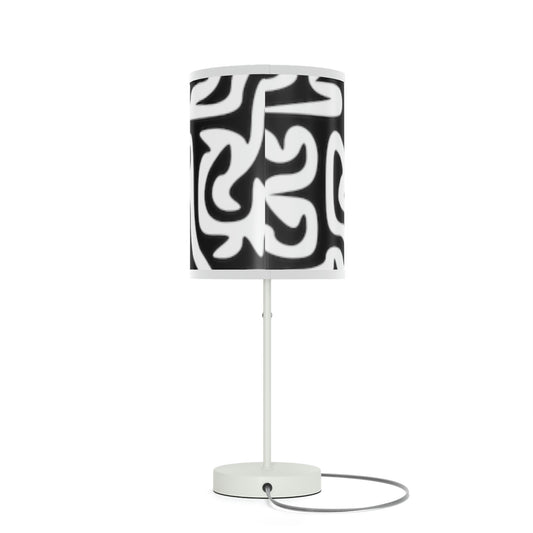 Maze Black White Lamp on a Stand, US|CA plug Bedroom Office Living Room GIFT
