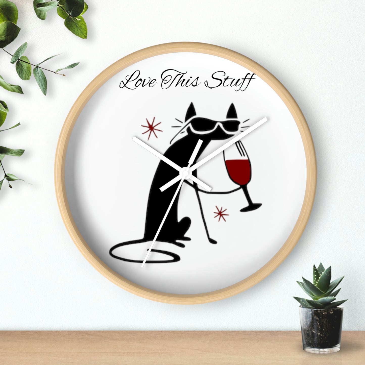 Black Cat Wall Clock Such a Wonderful Gift!