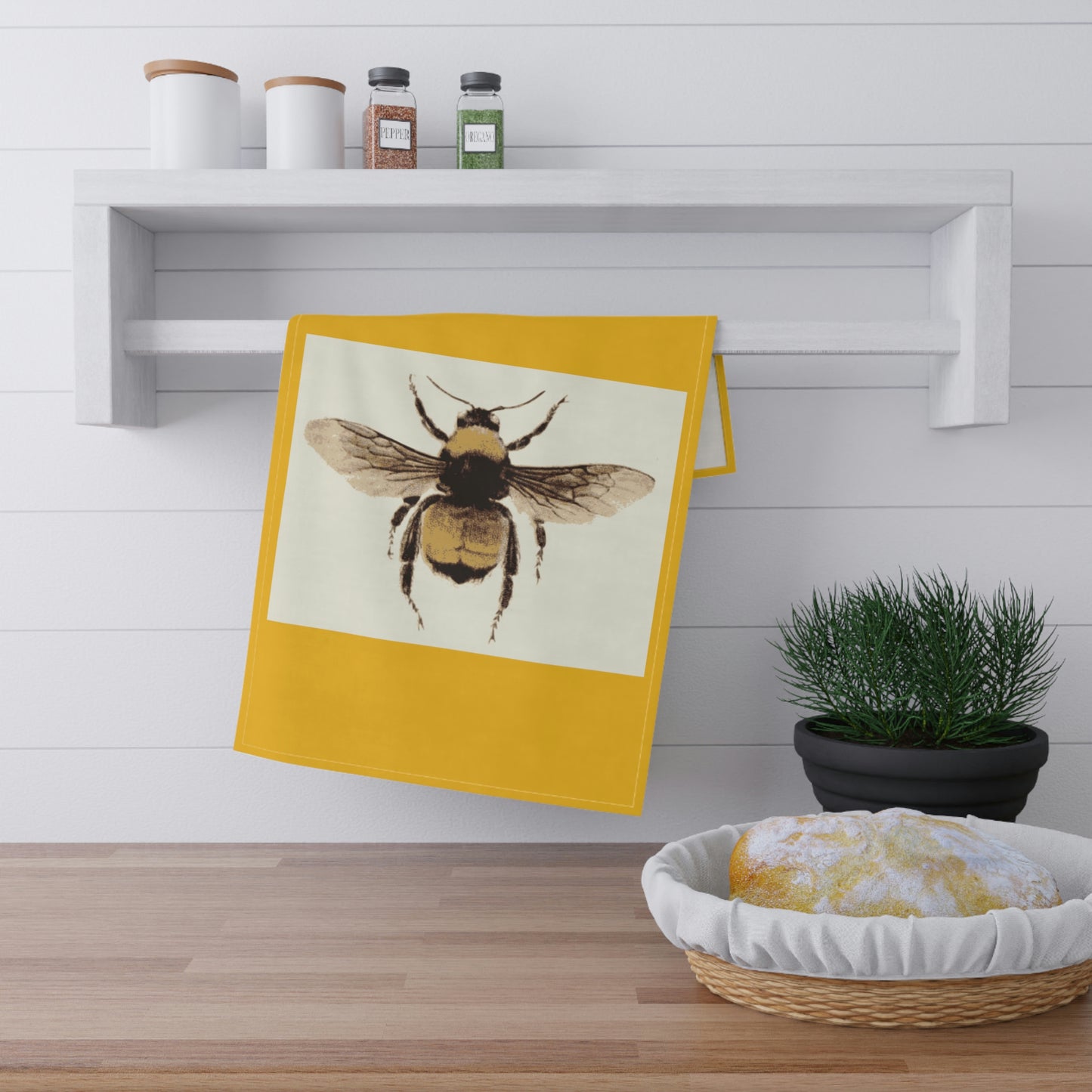 Honey Bee Kitchen Towel I Love Cooking!