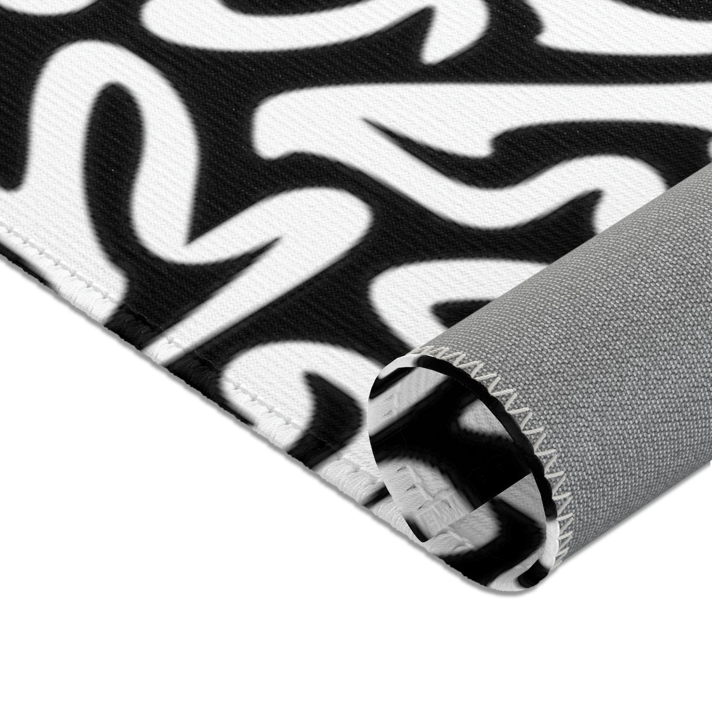 Tapis Maze Noir Blanc Cuisines Salle de Bain Chambre Bureaux Cadeau d'Anniversaire !