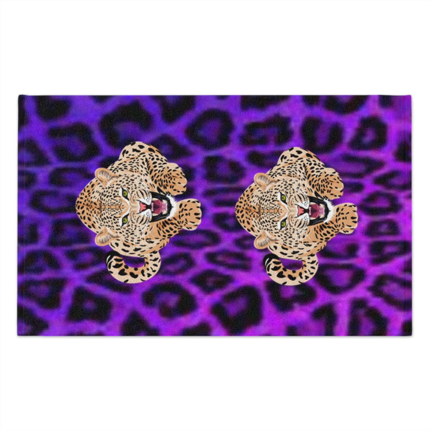 Fierce Leopard Print Rally Towel for Sports and Events