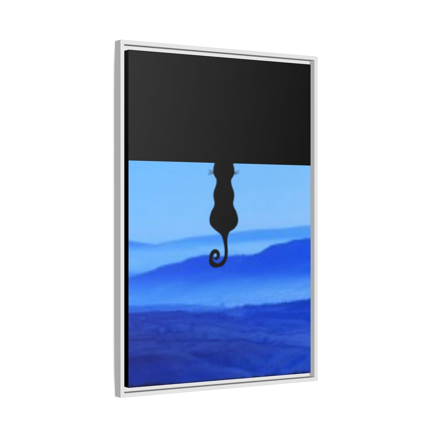 Framed Cat Silhouette Art Print, Wall Decor, Cat Lover Gift, Home Office Art, Pet Memorial