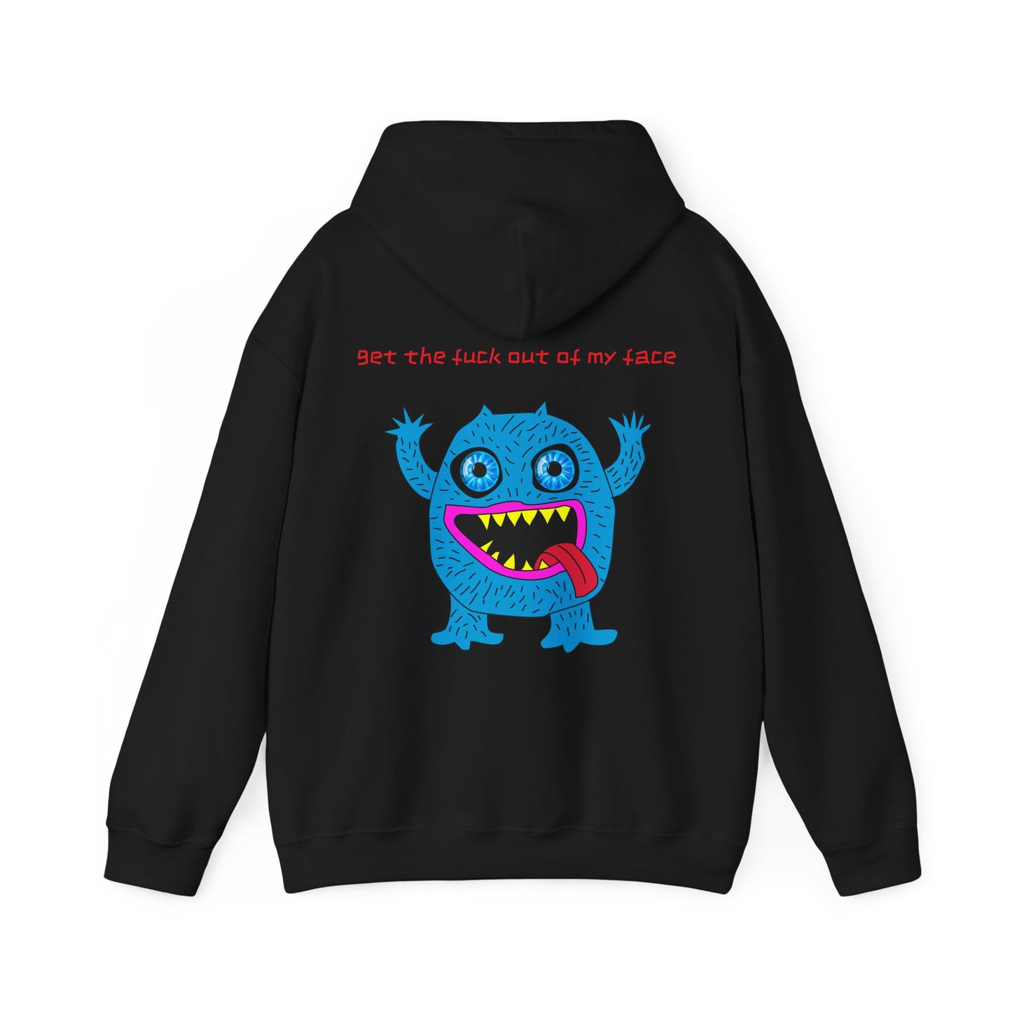 Playful Monster Sweatshirt with Bold Text, Funny Hoodie for Adults, Gift for Creative Souls, Unique Sweatshirt for Everyday Wear