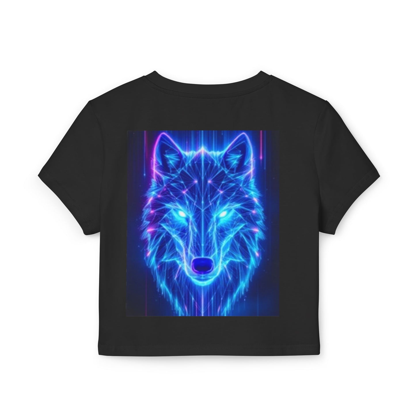 Women's Crop Top Luminous Blue Wolf