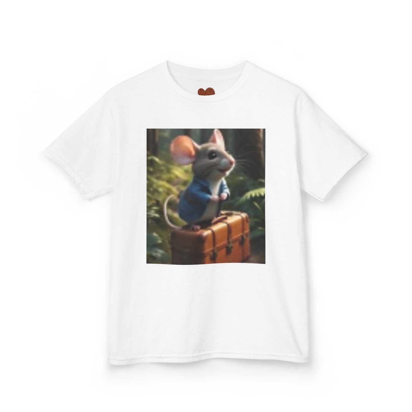 Kids Adventure Tee with Colorful Heart & Mouse Design