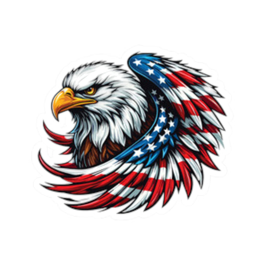 Patriotic Eagle Stickers, Kiss-Cut Stickers for Laptop, Water Bottle, Car Decor, Memorial Day, 4th of July, Americana