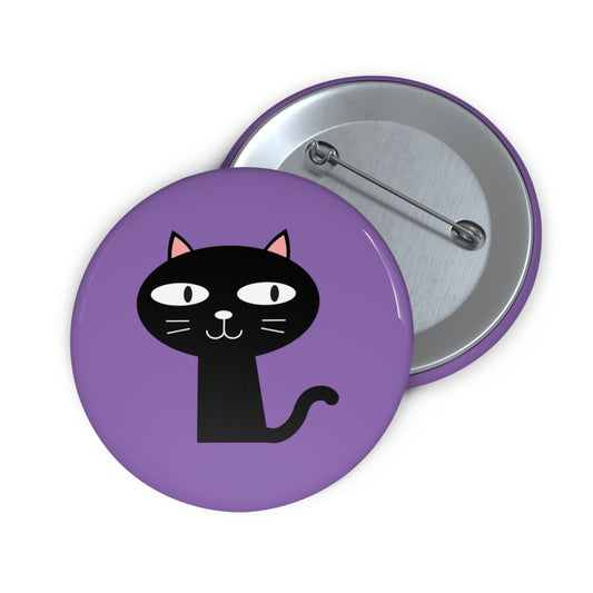 Botones de pin personalizados Gato negro