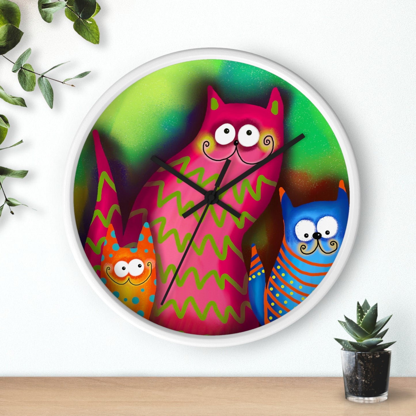 Wall clock Cat Lovers