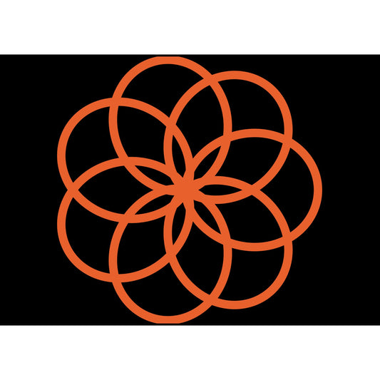 Woven Blanket Orange Flower Design