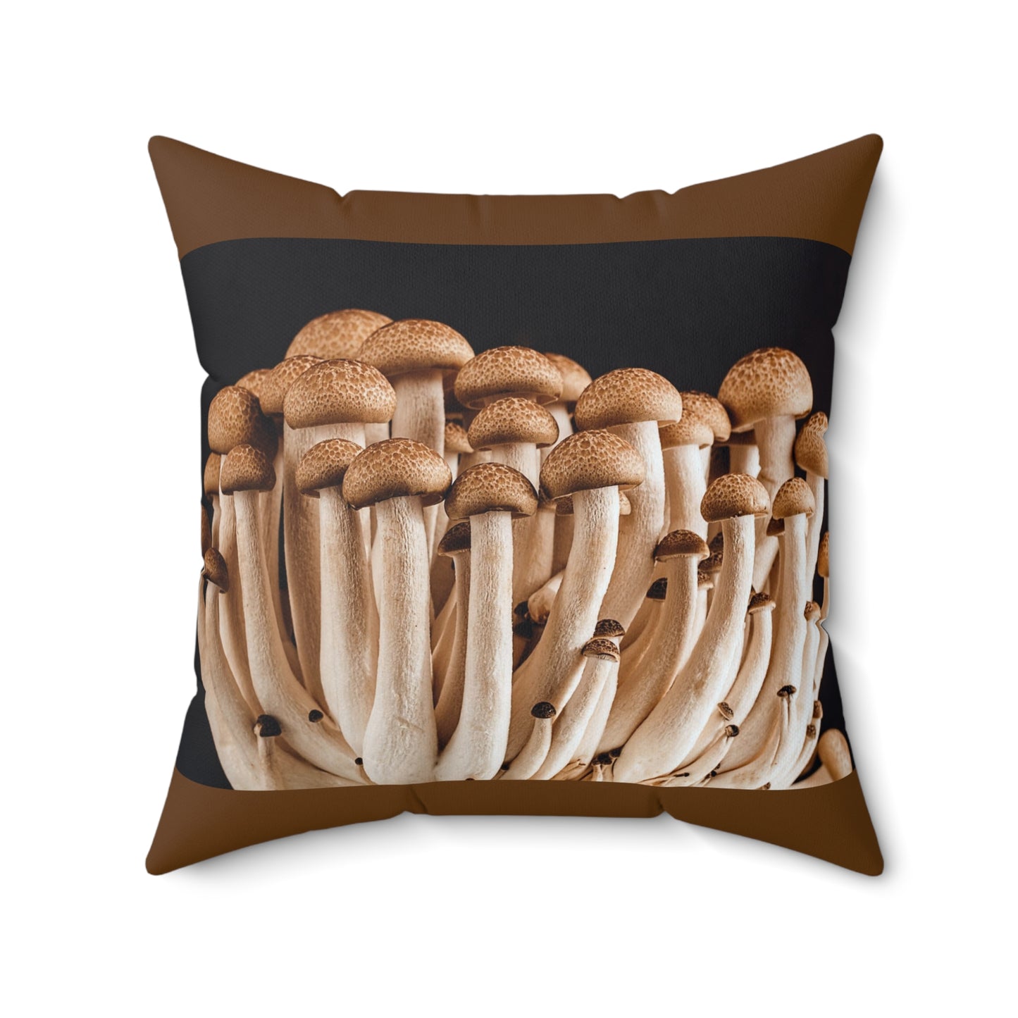 Coussin carré en grappe de champignons
