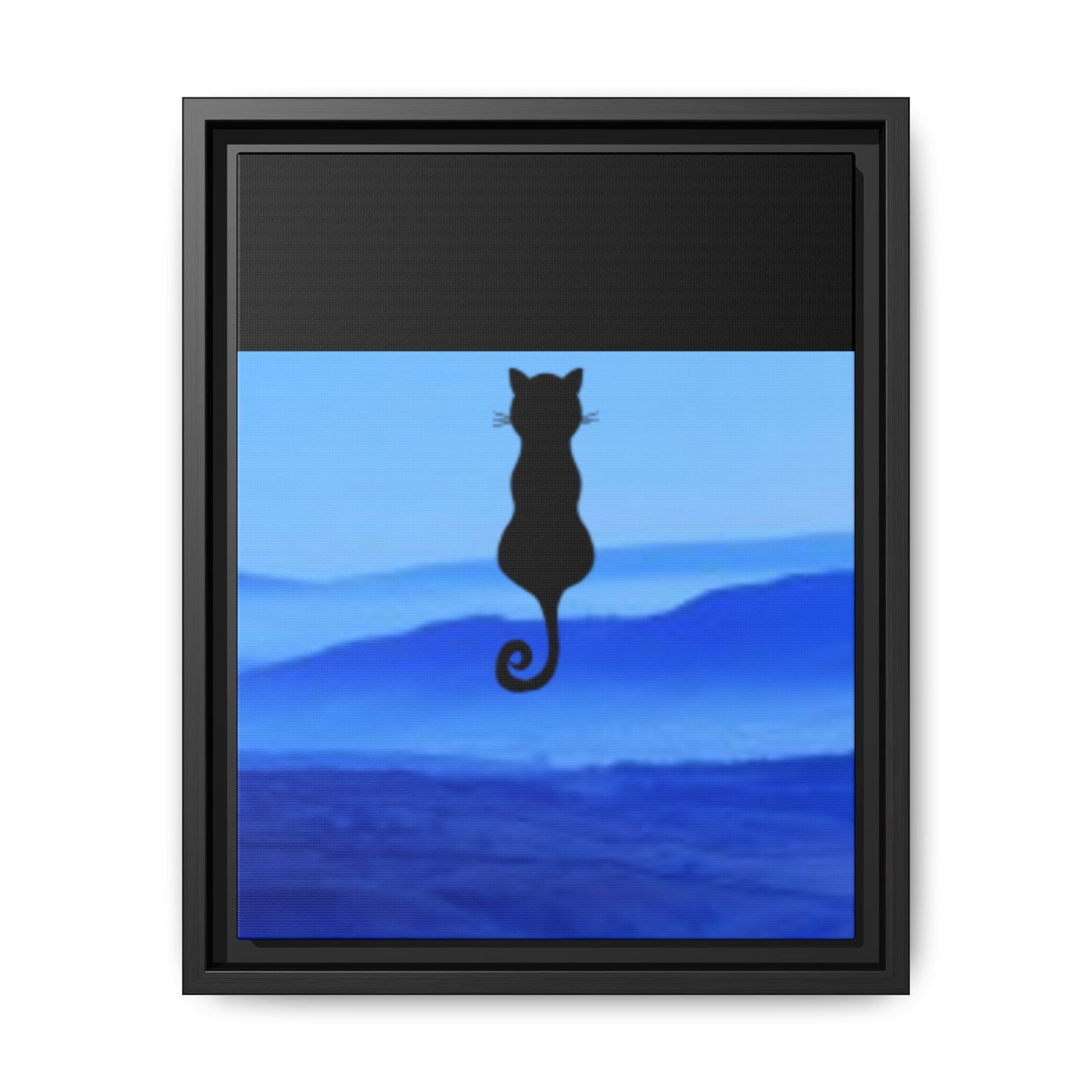 Framed Cat Silhouette Art Print, Wall Decor, Cat Lover Gift, Home Office Art, Pet Memorial