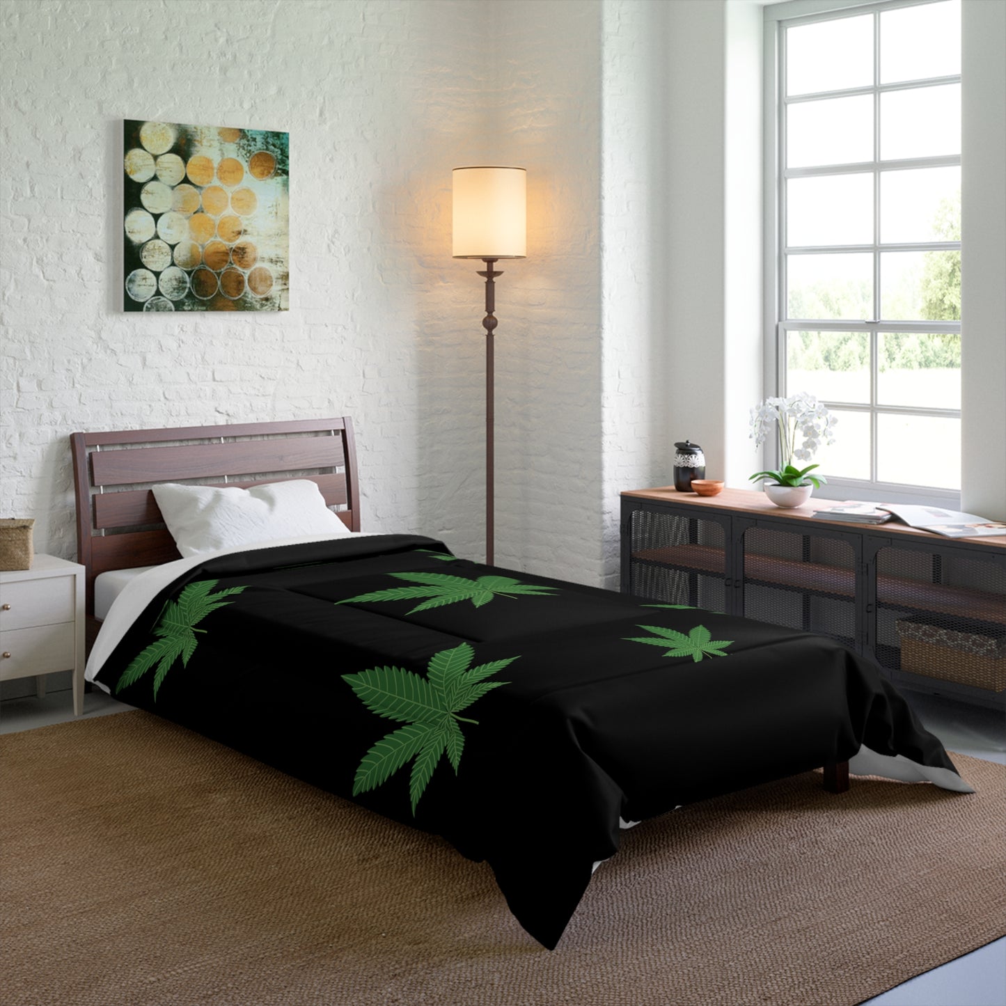 Comforter Seven Marijuana Leaves