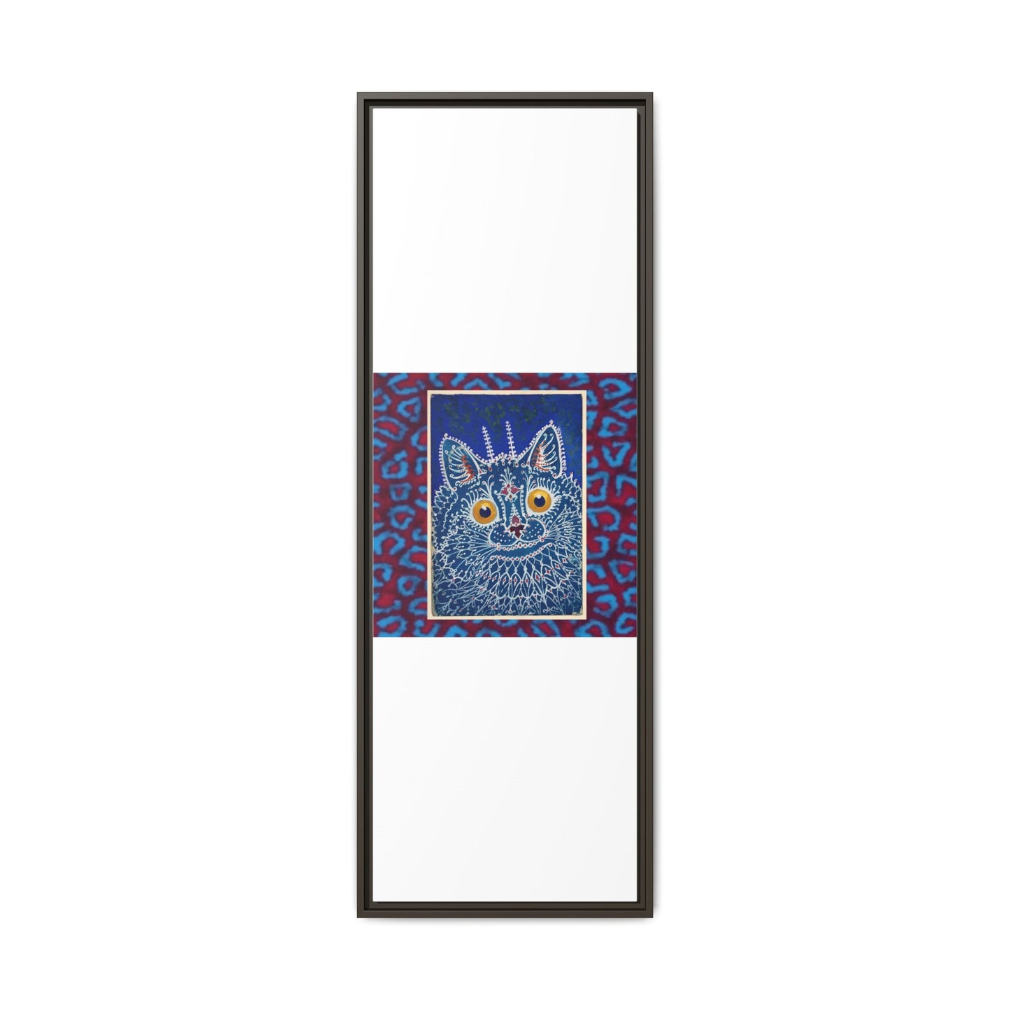 Colorful Cat Framed Matte Canvas Art - Whimsical Home Decor