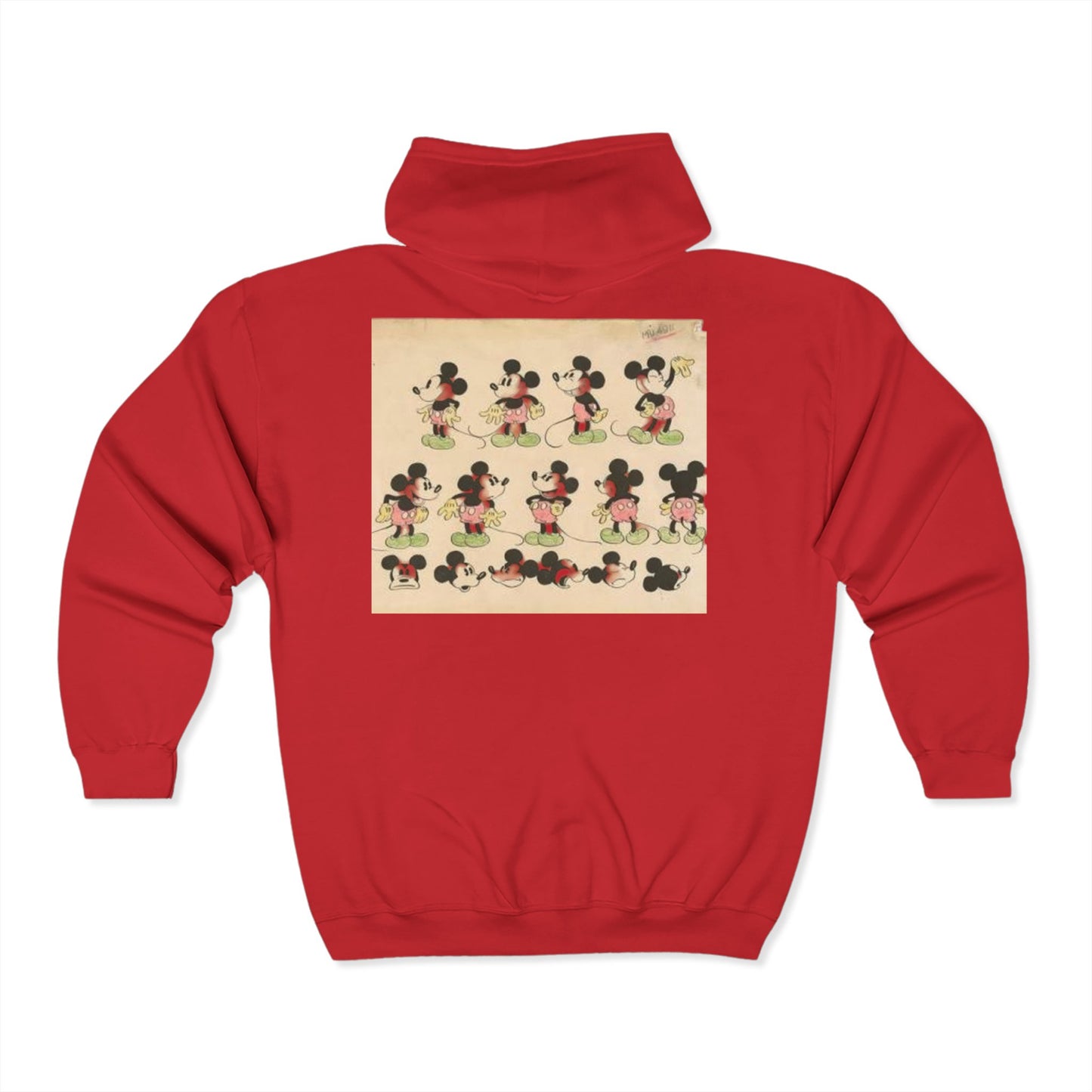 Vintage Mickey Mouse Full Zip Hooded Sweatshirt