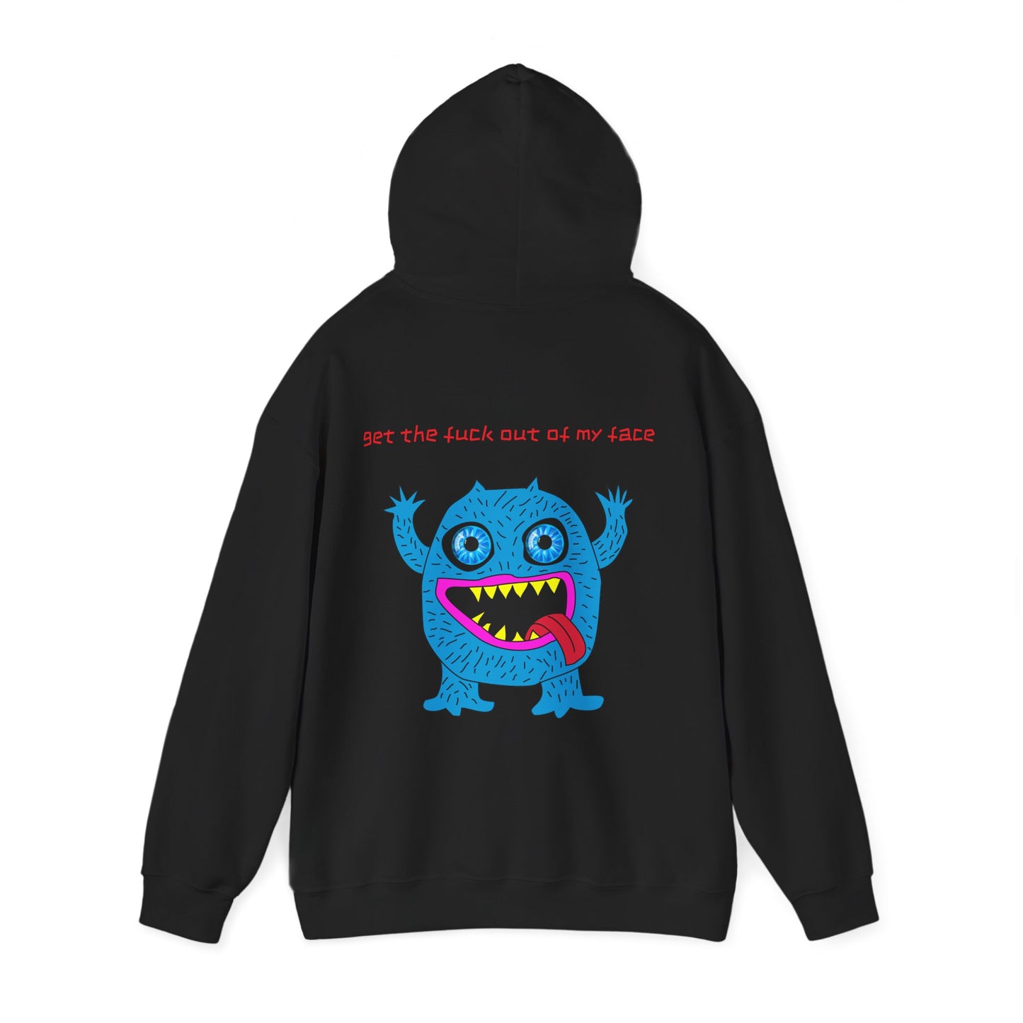Playful Monster Sweatshirt with Bold Text, Funny Hoodie for Adults, Gift for Creative Souls, Unique Sweatshirt for Everyday Wear