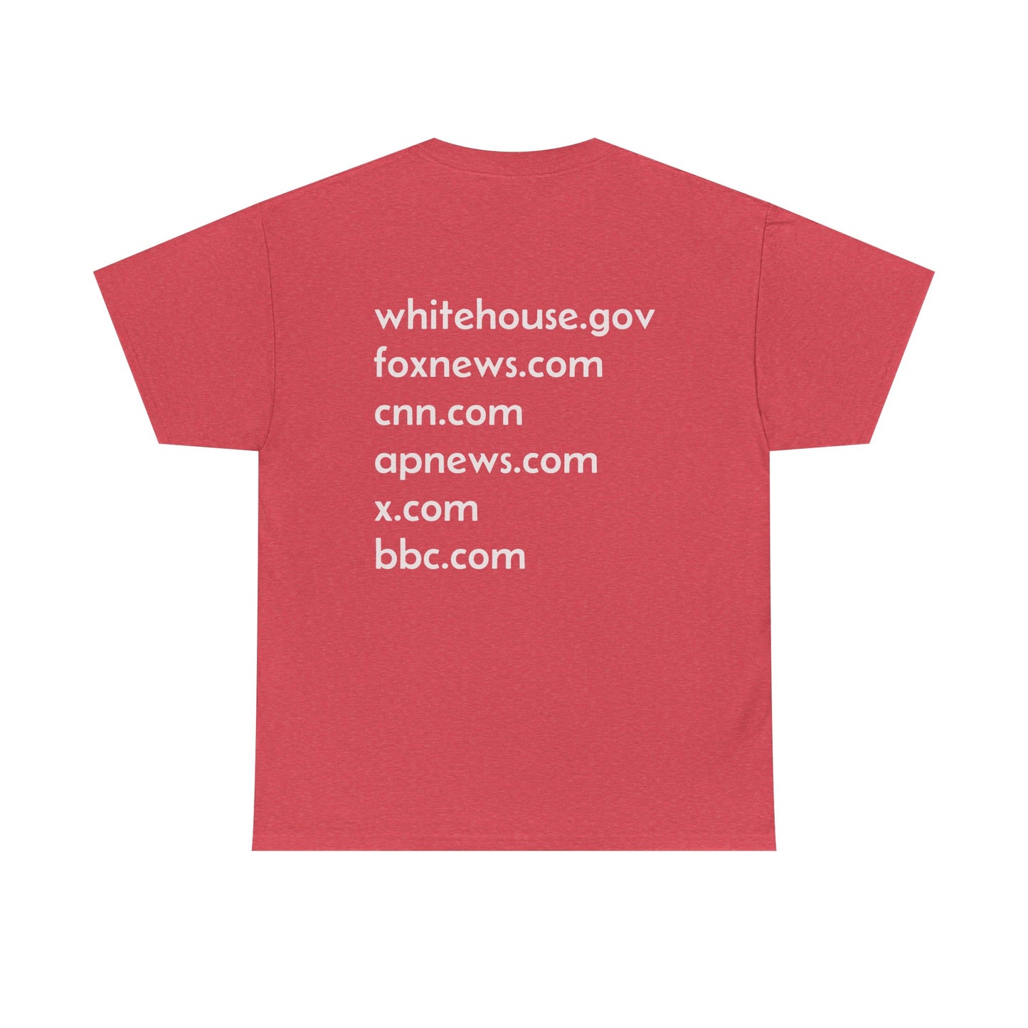 Breaking News T-shirt whitehouse.gov foxnews.com cnn.com