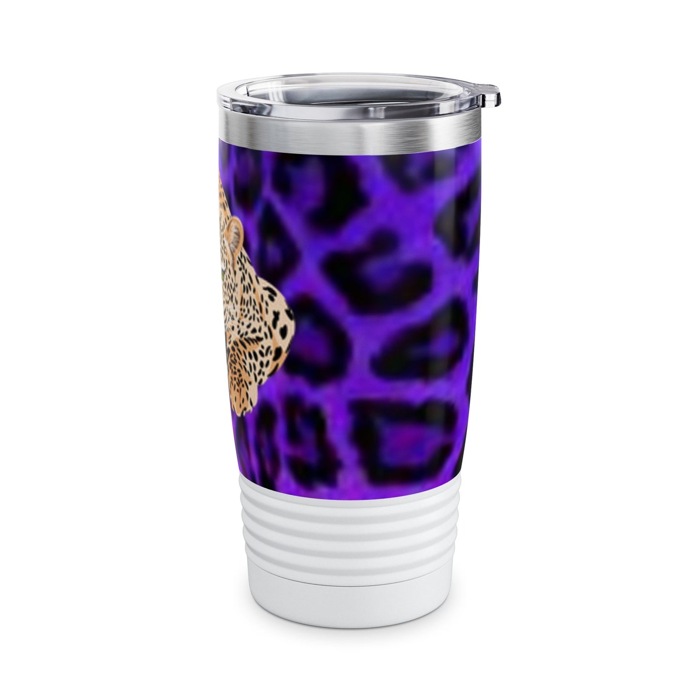 Fierce Leopard Print 20oz Ringneck Tumbler - Stylish Travel Mug for Wild Spirit