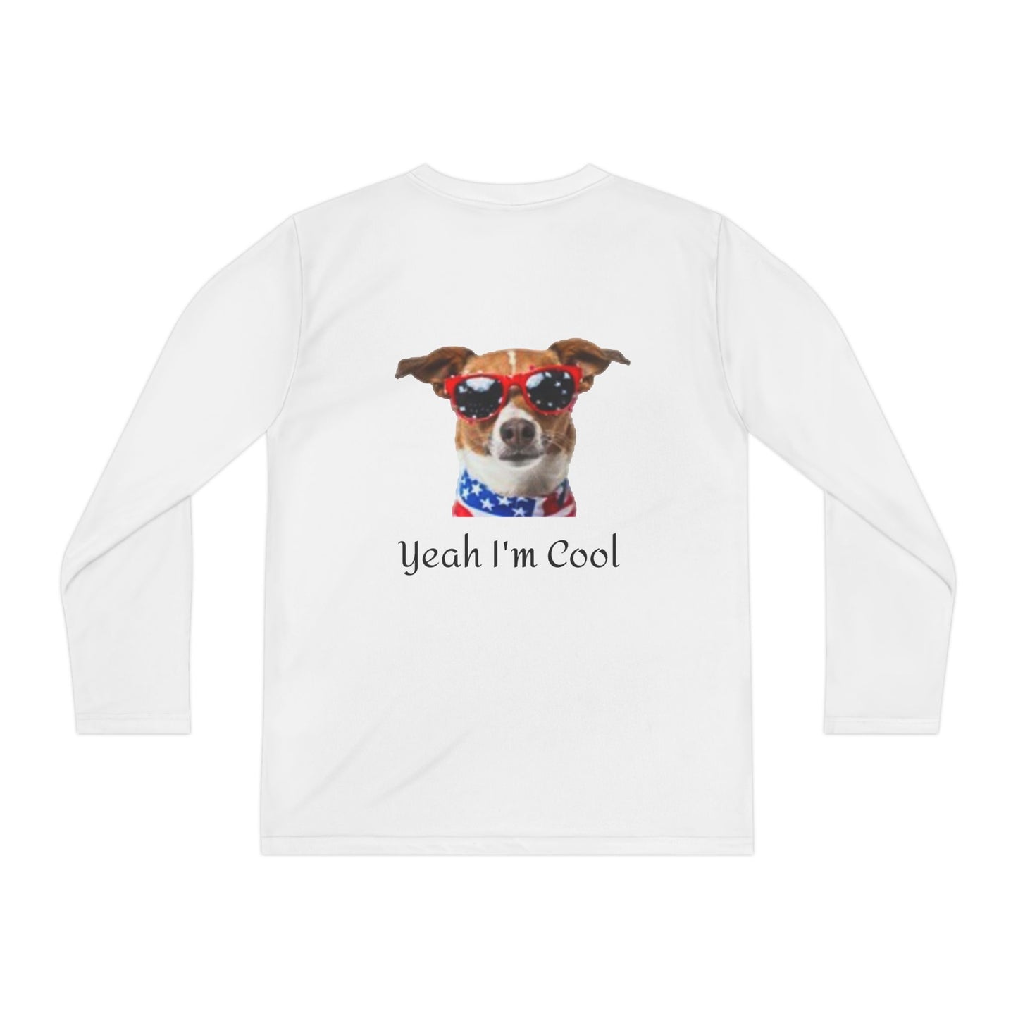 Youth Long Sleeve Tee - Patriotic Eagle & Fun Dog Design, USA Flag Apparel for Independence Day, Gifts for Kids, Casual Wear, Cool Tee
