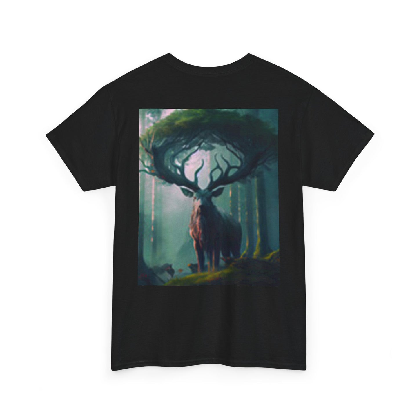 T-shirt unisexe en coton épais Deer Forest