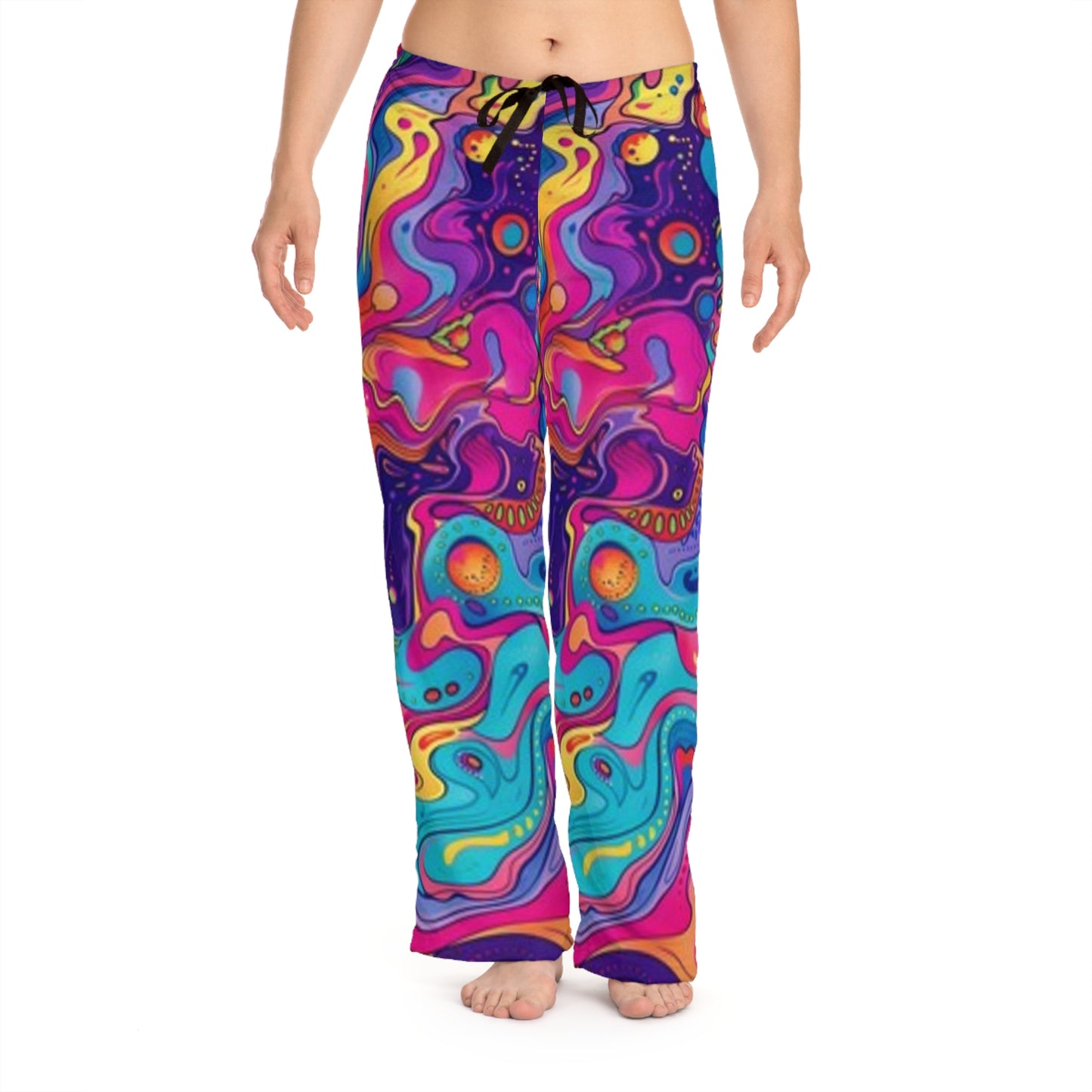 Colorful Women's Pajama Pants - Vibrant Tie-Dye Lounge Wear