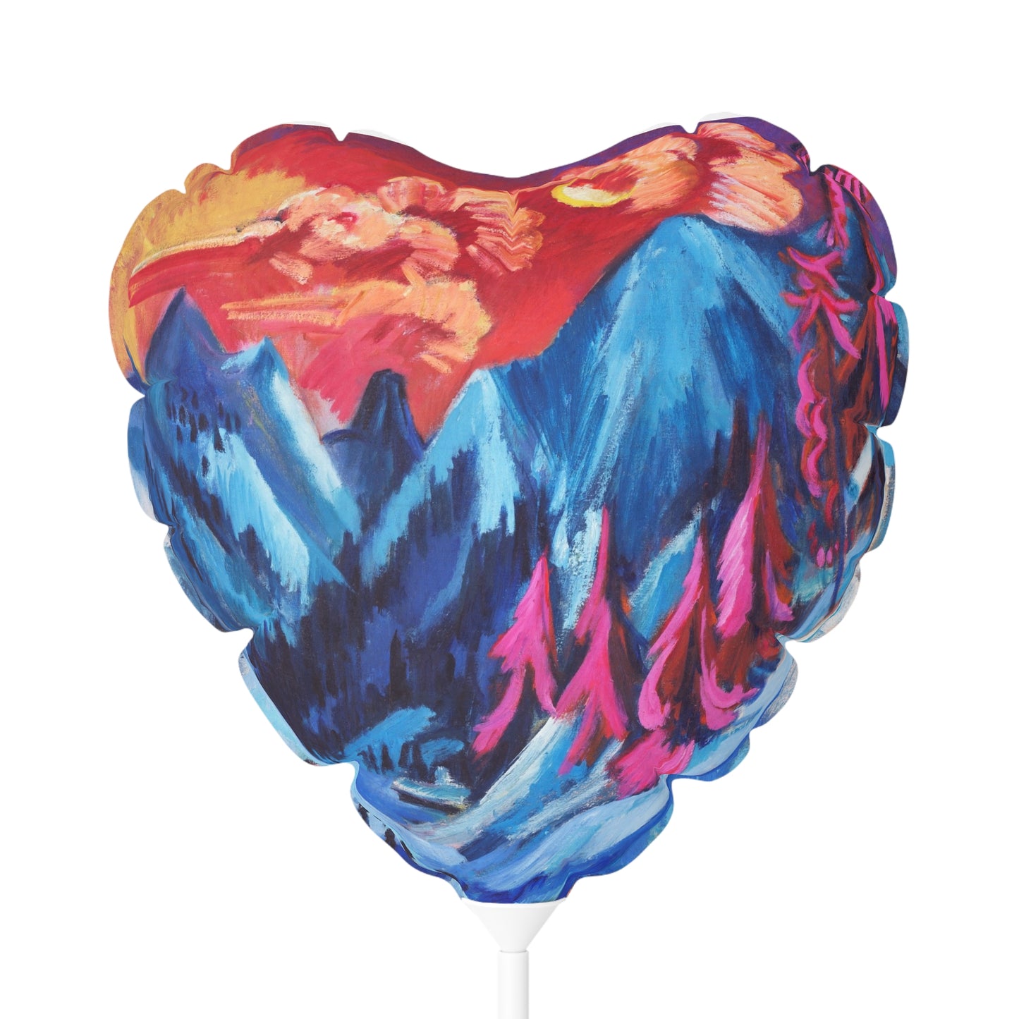 Balloon Heart Shaped , 11" Mountain
