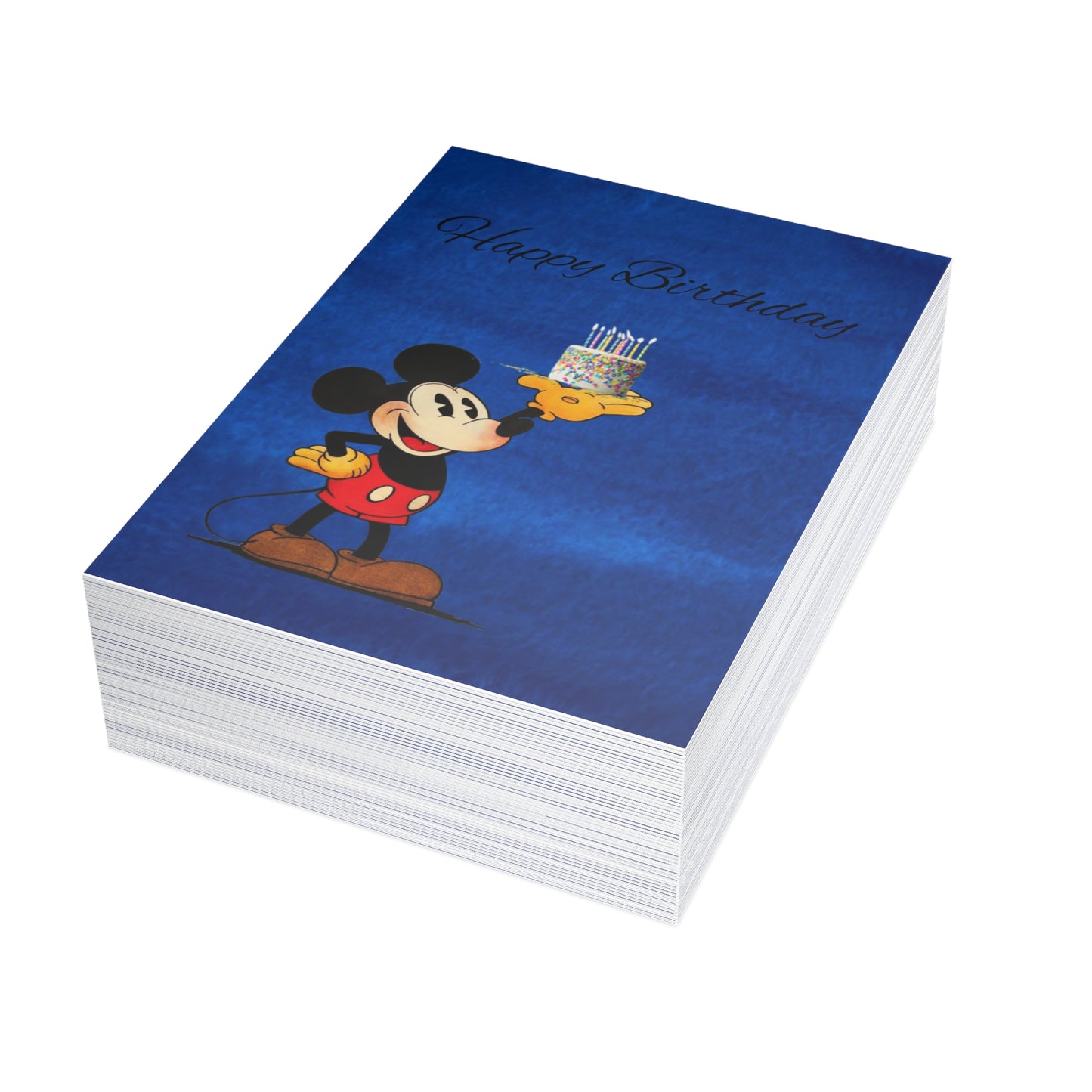 Mickey Mouse Birthday Postcard Bundles, Cute Greeting Cards Set, Envelopes Included, Celebrate Special Occasions, Kids Birthday Invitations