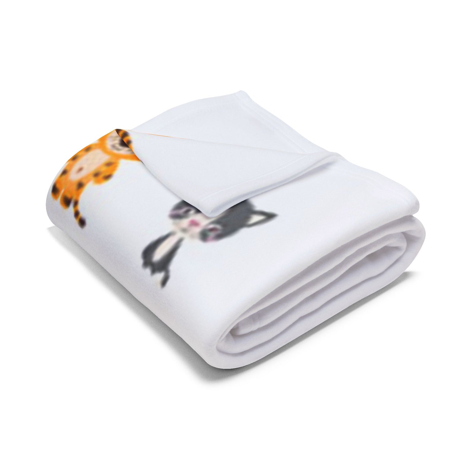 Manta polar ártica con adorables animales: una manta acogedora para que los niños se sientan cómodos y jueguen. 