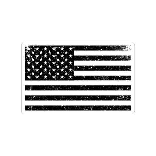 Die-Cut Transparent Outdoor Stickers - Vintage American Flag Decal, Waterproof Car Sticker, Personalized Gift, Vinyl Graphic, USA Decor
