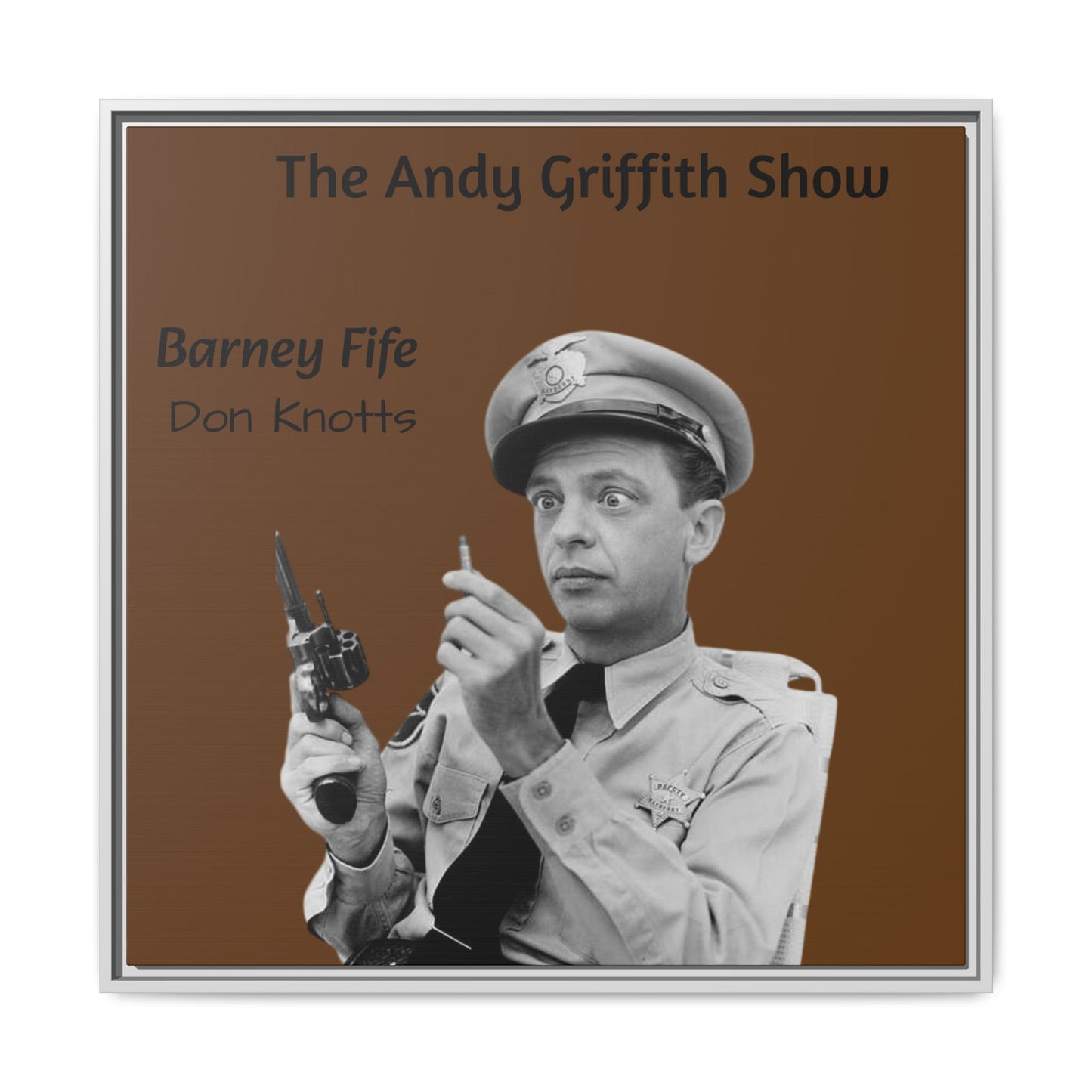 Wall Art Frames Andy Griffith Show Barney Fife looking at Bullet