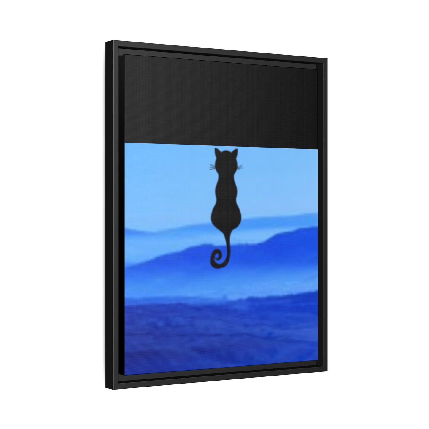 Framed Cat Silhouette Art Print, Wall Decor, Cat Lover Gift, Home Office Art, Pet Memorial