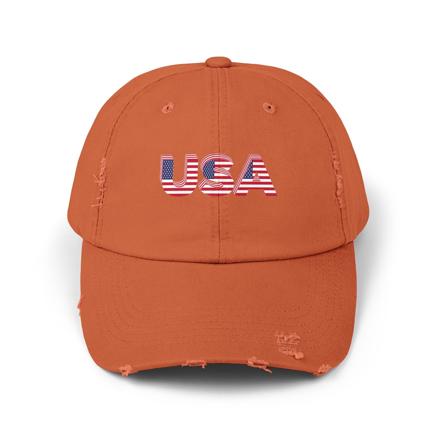Gorra unisex desgastada con diseño de bandera de EE. UU., perfecta para el Día de la Independencia y para uso diario. 