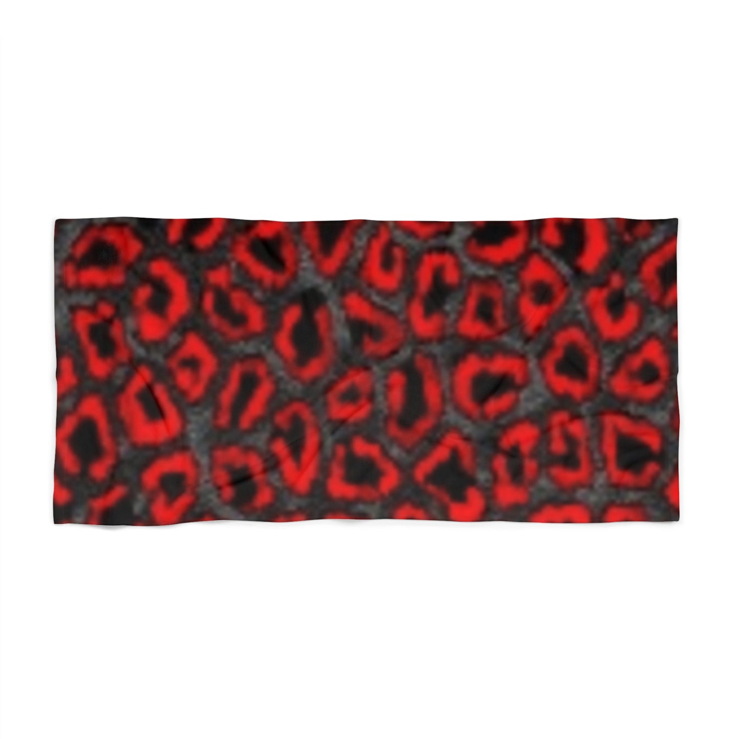 Vibrant Red Leopard Print Beach Towel - Perfect for Summer Pools and Beach Days