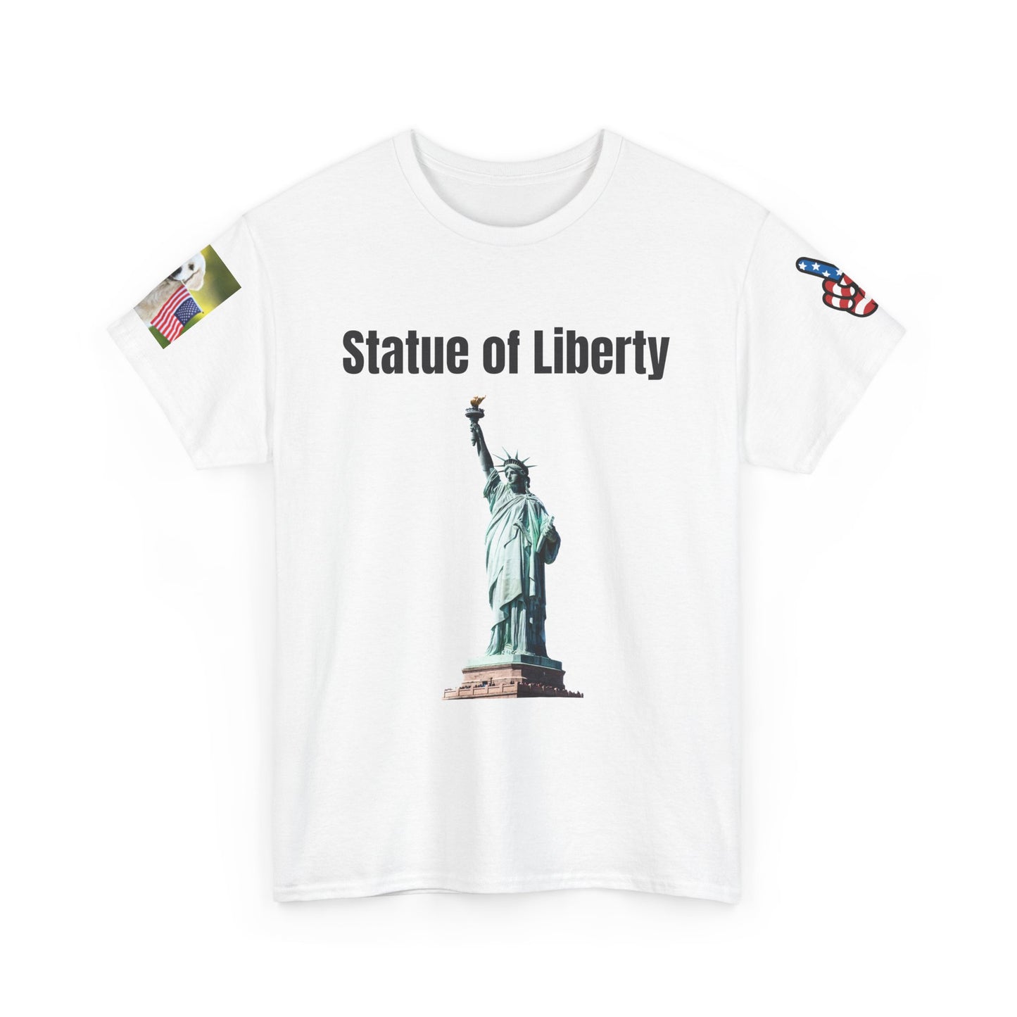 Statue of Liberty Cotton T-shirt | Unisex Independence Day Shirt, Patriotic Apparel, USA Graphic Tee, 4th of July T-Shirt, American Pride Top