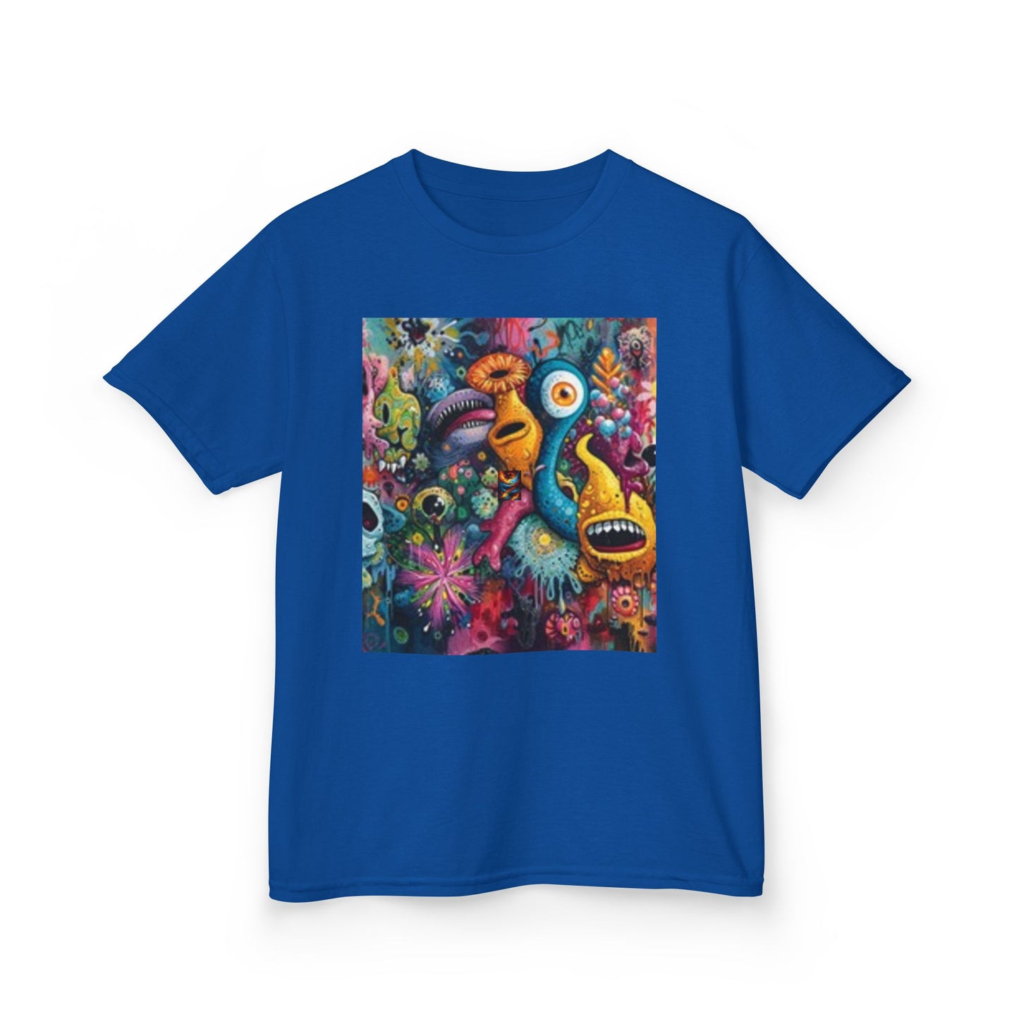 T-shirt enfant dynamique avec motif coloré - Design unique devant et derrière 