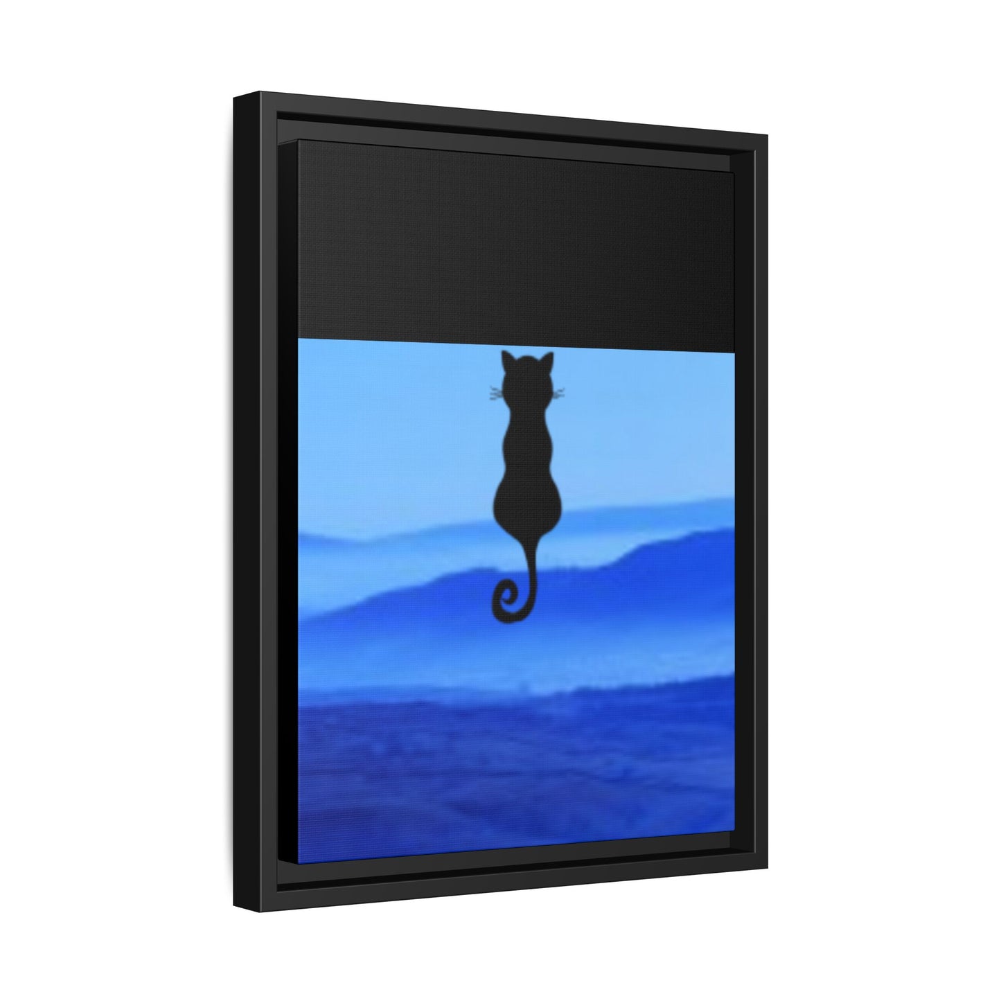 Framed Cat Silhouette Art Print, Wall Decor, Cat Lover Gift, Home Office Art, Pet Memorial